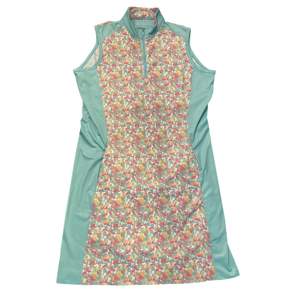 Bermuda Sands Golf Pickleball Dress Skort Women Lg Floral Zip UPF 50+ Tennis NWT